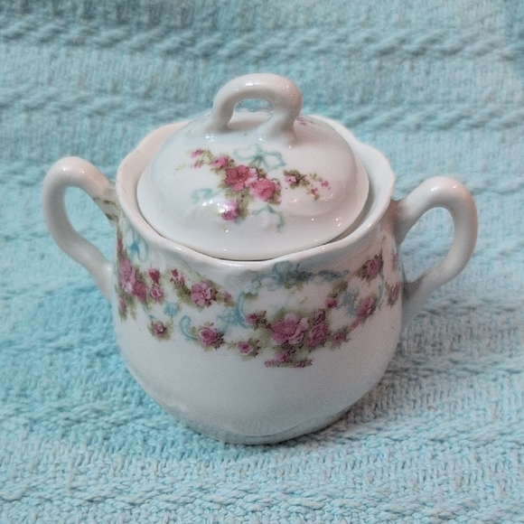 dufraisseux Other - Floral Victorian Era Gerard, Dufraisseix & Abbot (GDA) LimogeSugar Bowl with Lid